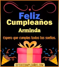 GIF Mensaje de cumpleaños Arminda